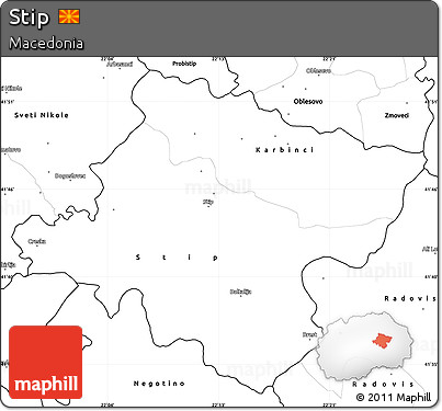 Blank Simple Map of Stip