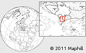 Blank Location Map of Vevcani, highlighted parent region