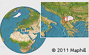 Satellite Location Map of Vevcani, highlighted country