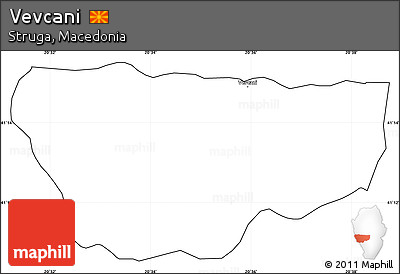 Blank Simple Map of Vevcani, cropped outside