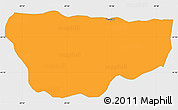 Political Simple Map of Vevcani, single color outside