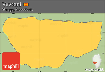 Savanna Style Simple Map of Vevcani, cropped outside
