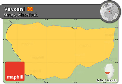 Savanna Style Simple Map of Vevcani