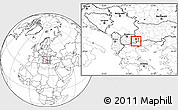 Blank Location Map of Kuklis, within the entire country