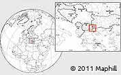 Blank Location Map of Kuklis, highlighted parent region, within the entire country