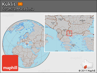 Gray Location Map of Kuklis