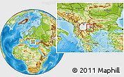 Physical Location Map of Kuklis, highlighted country, highlighted parent region