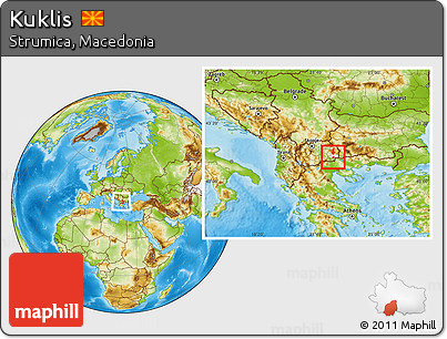 Physical Location Map of Kuklis, highlighted parent region, within the entire country