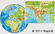 Physical Location Map of Kuklis, highlighted parent region, within the entire country