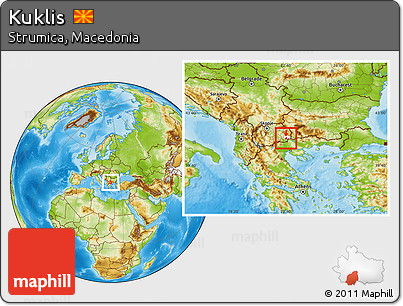 Physical Location Map of Kuklis, highlighted parent region