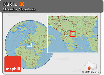 Savanna Style Location Map of Kuklis, highlighted parent region
