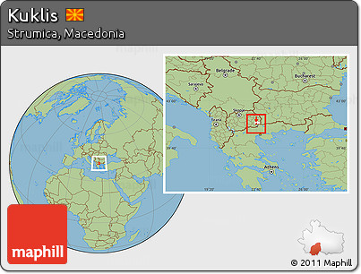 Savanna Style Location Map of Kuklis, highlighted parent region