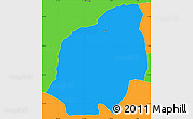 Political Simple Map of Kuklis