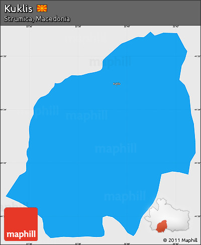 Political Simple Map of Kuklis, single color outside