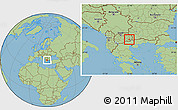 Savanna Style Location Map of Strumica