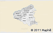Classic Style 3D Map of Tetovo, single color outside