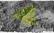 Satellite 3D Map of Tetovo, desaturated