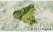 Satellite 3D Map of Tetovo, lighten