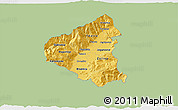 Savanna Style 3D Map of Tetovo, single color outside