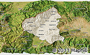 Shaded Relief 3D Map of Tetovo, satellite outside