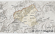 Shaded Relief 3D Map of Tetovo, semi-desaturated