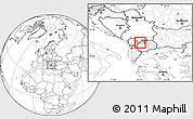 Blank Location Map of Bogovinje, highlighted parent region