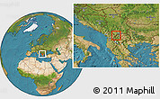 Satellite Location Map of Bogovinje