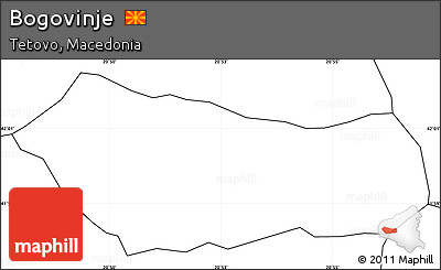 Blank Simple Map of Bogovinje, no labels