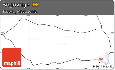 Blank Simple Map of Bogovinje, no labels