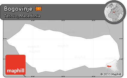 Gray Simple Map of Bogovinje