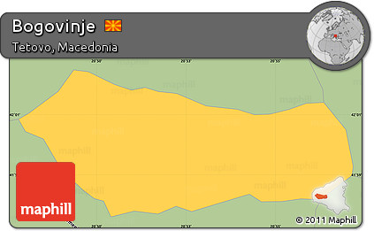Savanna Style Simple Map of Bogovinje