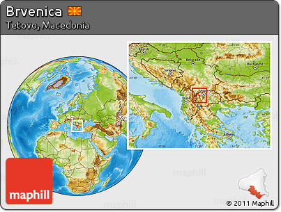 Physical Location Map of Brvenica