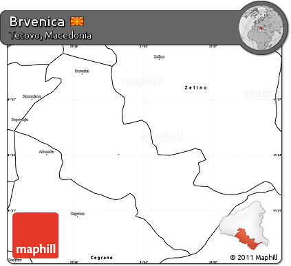 Blank Simple Map of Brvenica