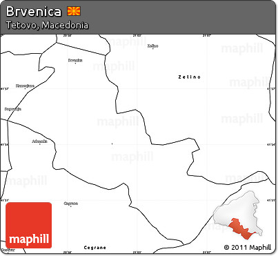 Blank Simple Map of Brvenica