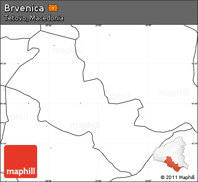 Blank Simple Map of Brvenica, no labels