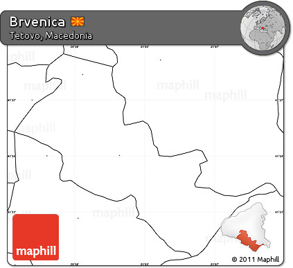 Blank Simple Map of Brvenica, no labels