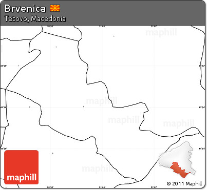 Blank Simple Map of Brvenica, no labels