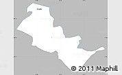 Gray Simple Map of Brvenica, single color outside