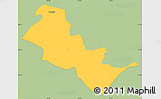Savanna Style Simple Map of Brvenica, single color outside