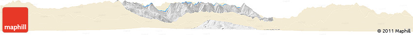 Classic Style Horizon Map of Tetovo, single color outside