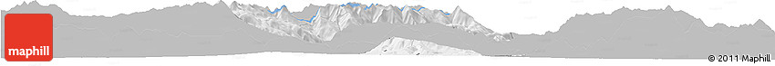 Gray Horizon Map of Tetovo, single color outside