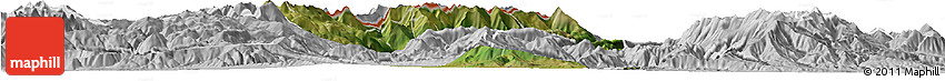 Satellite Horizon Map of Tetovo, lighten, desaturated