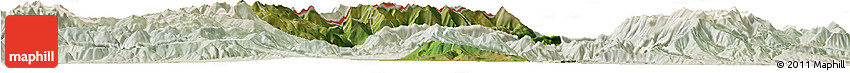 Satellite Horizon Map of Tetovo, lighten