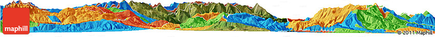 Satellite Horizon Map of Tetovo, political outside