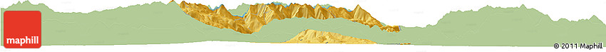 Savanna Style Horizon Map of Tetovo, single color outside