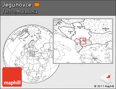 Blank Location Map of Jegunovce