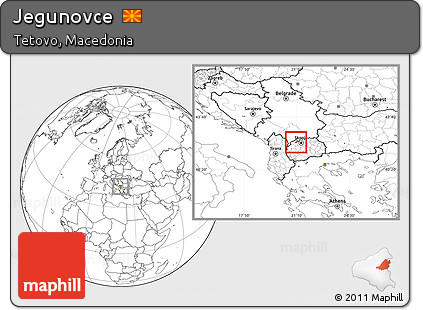 Blank Location Map of Jegunovce