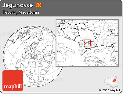 Blank Location Map of Jegunovce