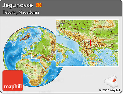 Physical Location Map of Jegunovce