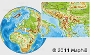 Physical Location Map of Jegunovce, highlighted parent region